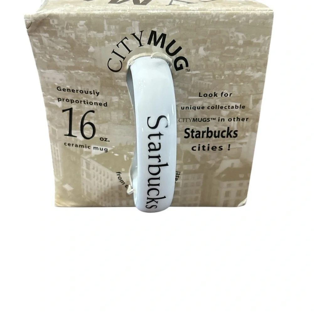 Starbucks City Mug Qatar New In Box 16oz Purple‎ White 2002 Collector Series